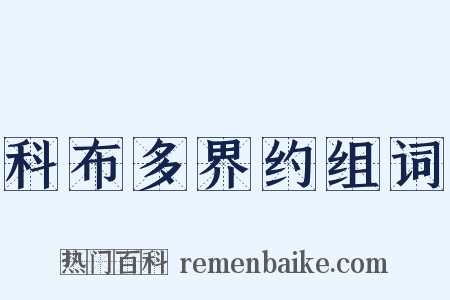 科布多界约组词是什么意思的图片